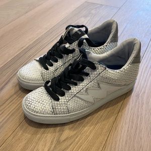 White Genuine Leather SnakeSkin style Zadig & Voltaire